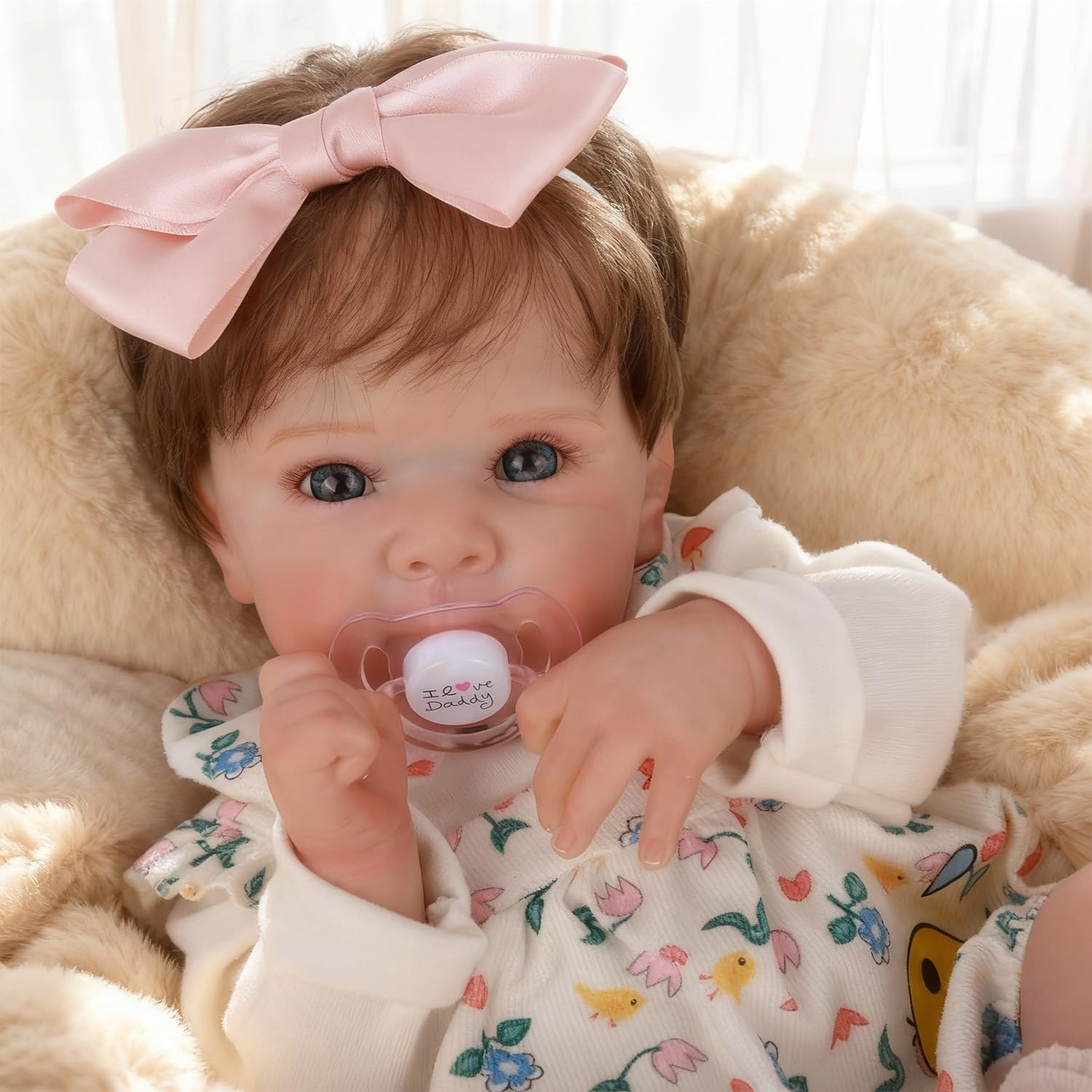 Realistic Reborn Baby Dolls - 18 Inch Lifelike Newborn Baby Dolls Girl Real Life Soft Body Baby Doll Gift Toy with Feeding Accessories for Kids Age 3+