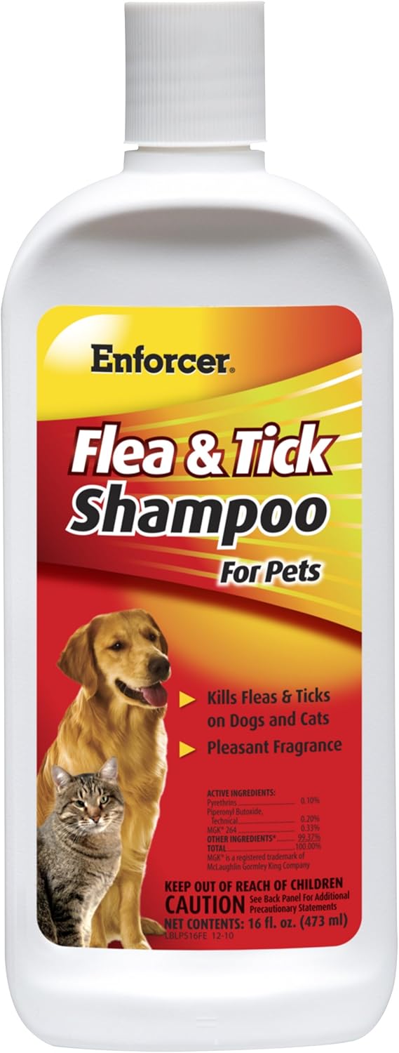 Enforcer Flea and Tick Shampoo, 16Ounce Pet Flea