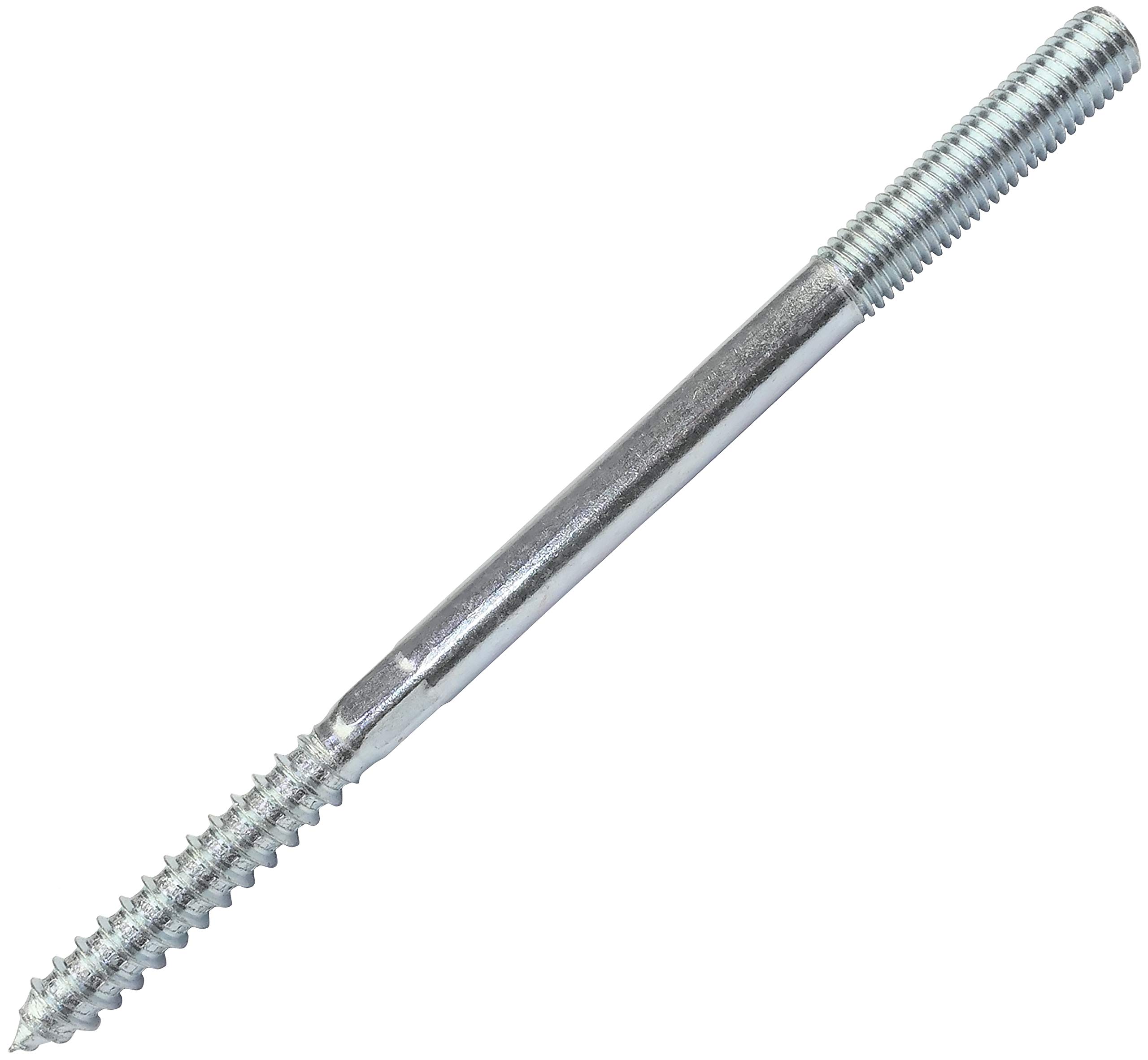 AERZETIX - Juego de 10 Tornillos de Doble Rosca - Espárrago - Punta Atornillar - Metal/Madera con o sin Taco - Ø12x200mm - Acero Galvanizado - Color Plata - C44763