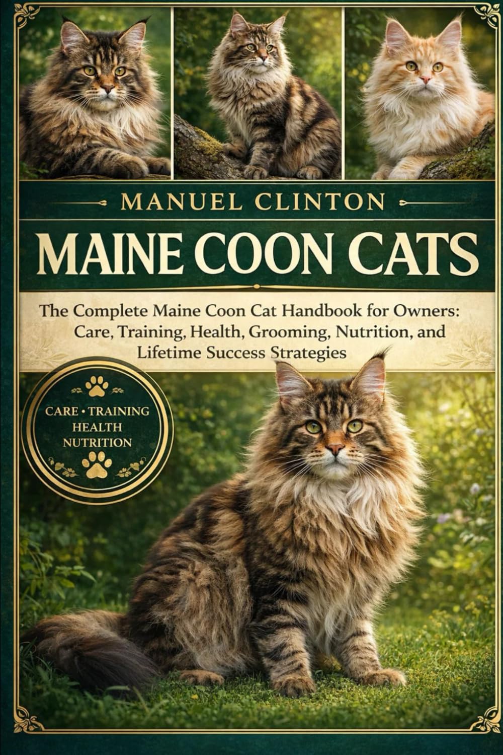 MAINE COON CATS: The Complete Maine Coon Cat Handbook for Owners: Care, Training, Health, Grooming, Nutrition, and Lifetime Success Strategies