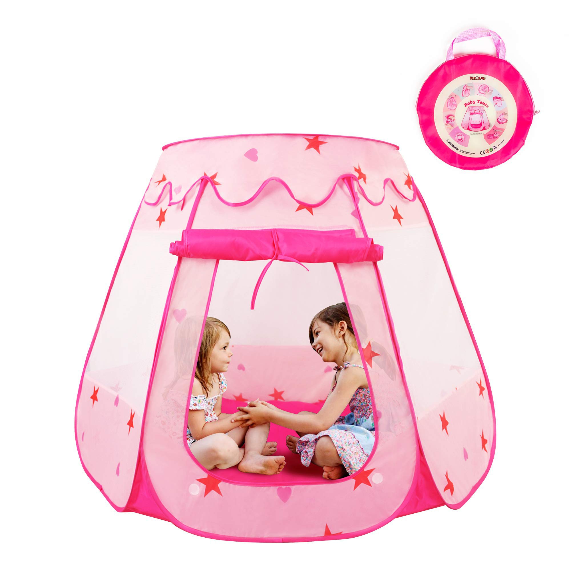 pink princess pop up tent