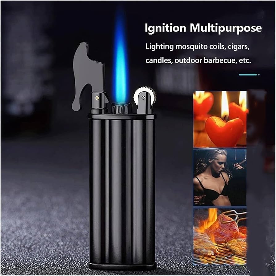 装飾的な金属ライター Amazon.co.jp: 砥石は青い炎のライター、インフレータブル多目的