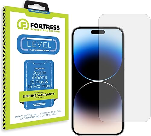 Miniatura 1 de Fortress Protector de pantalla compatible con iPhone 15 Plus15 Pro Max, antiarañazos, protección contra impactos reemplazos de por vida claridad HD,