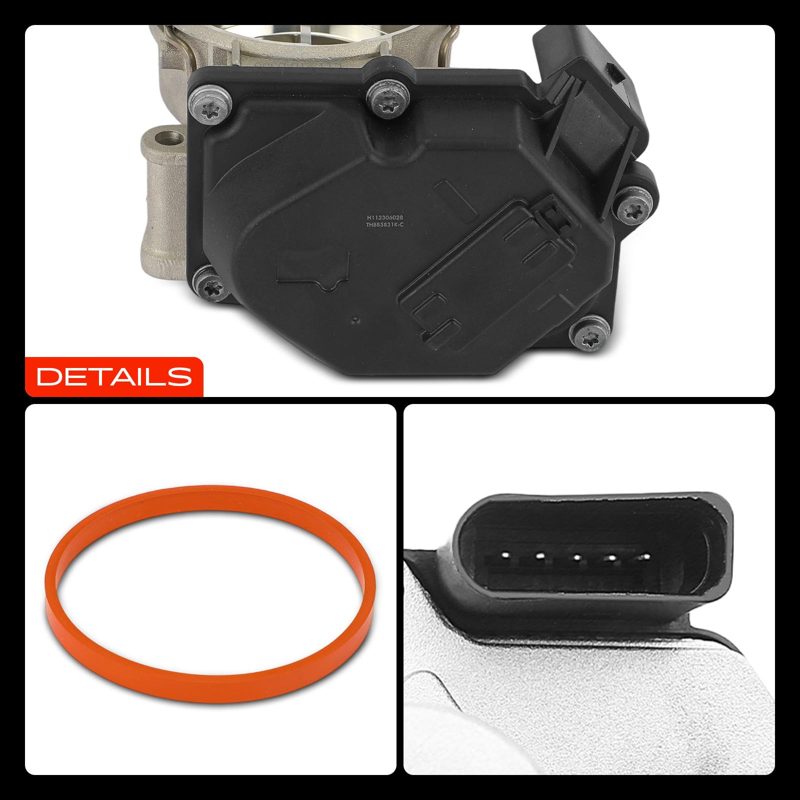 Frankberg Cuerpo del acelerador Compatible con A3 8P1 1.9L 2.0L 2003-2010 Altea 5P1 1.9L 2.0L 2004-2022 Ibiza III 6L1 1.4L 1.9L 2005-2009 Replace# 03G128063A