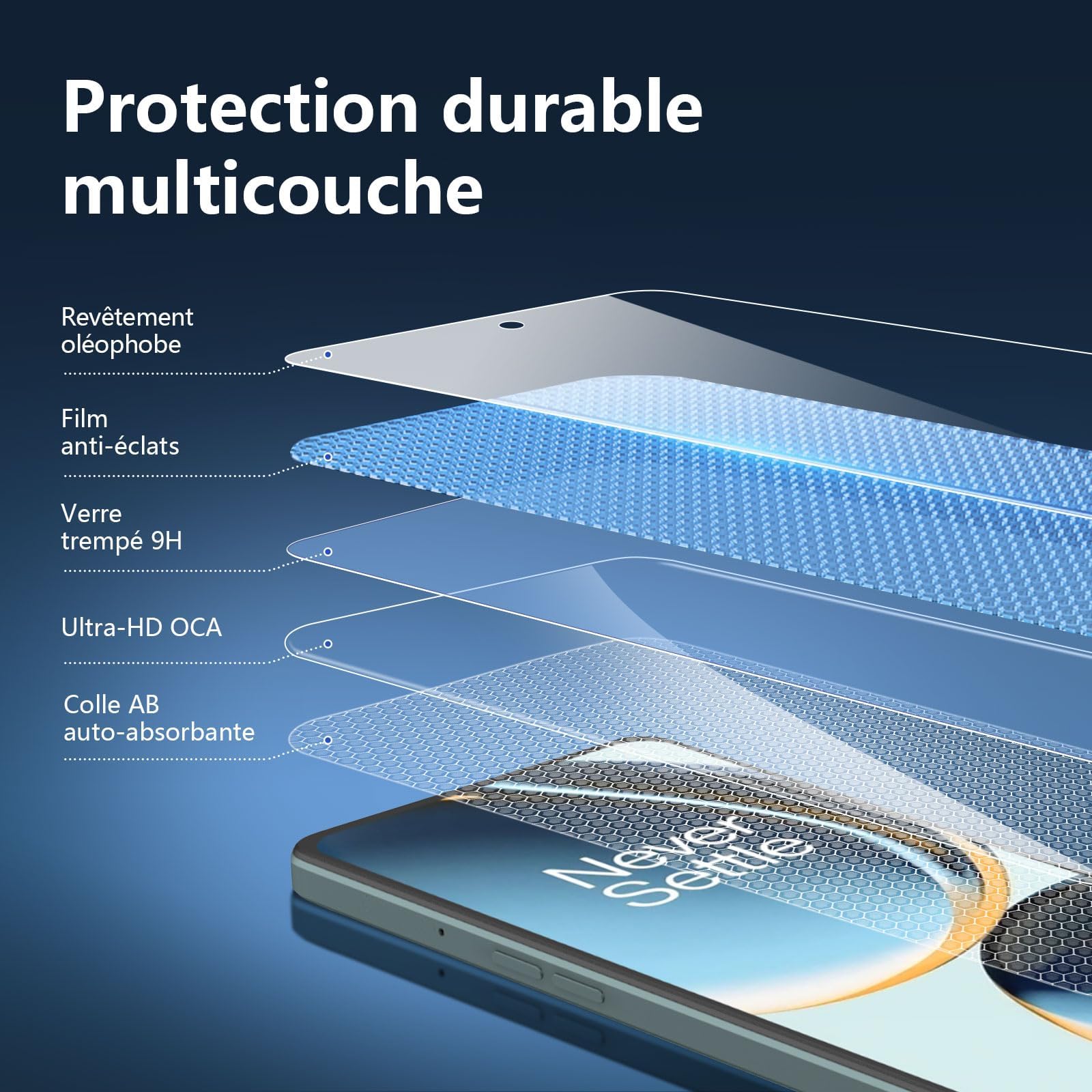 Caseswill® OnePlus Nord CE 2 5G: Pellicola In Vetro Temperato HD-Clear – Trasparente, Anti-Graffio E 9H - Foto 2