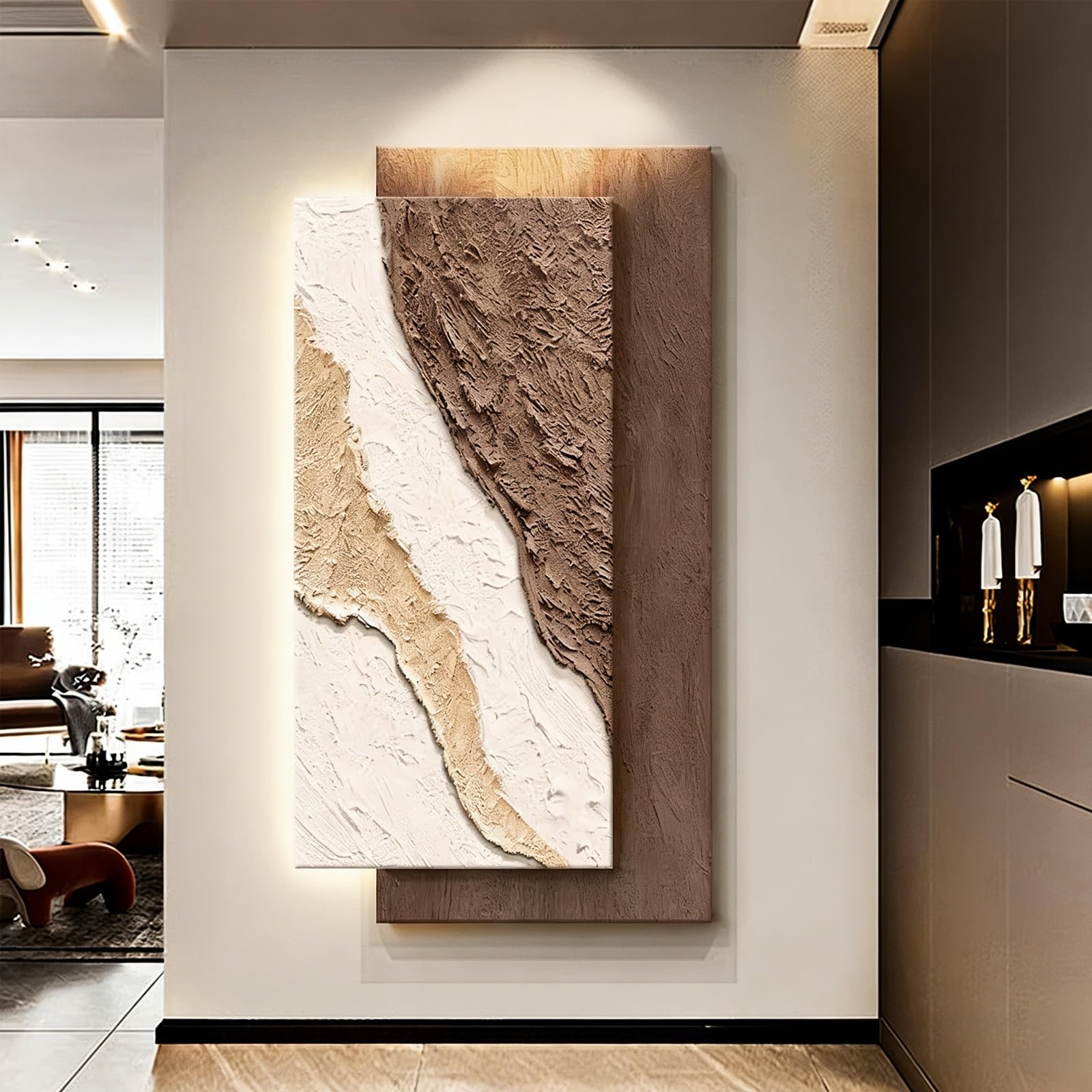 Art Mural 3D LED pour salon - Créez une ambiance chaleureuse en couloir