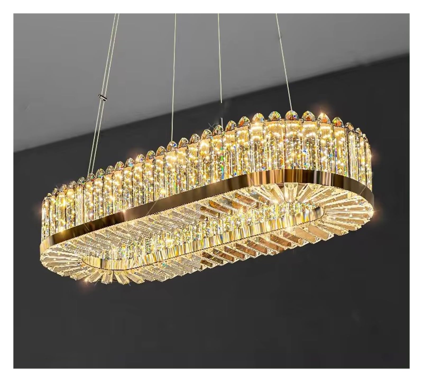 ASerZenith Chandelier Nordic Light Luxury Ceiling Lamps Hanging Led Chandeliers For The Living Room Indoor,Rc Remote Dimming-Long 95Cm