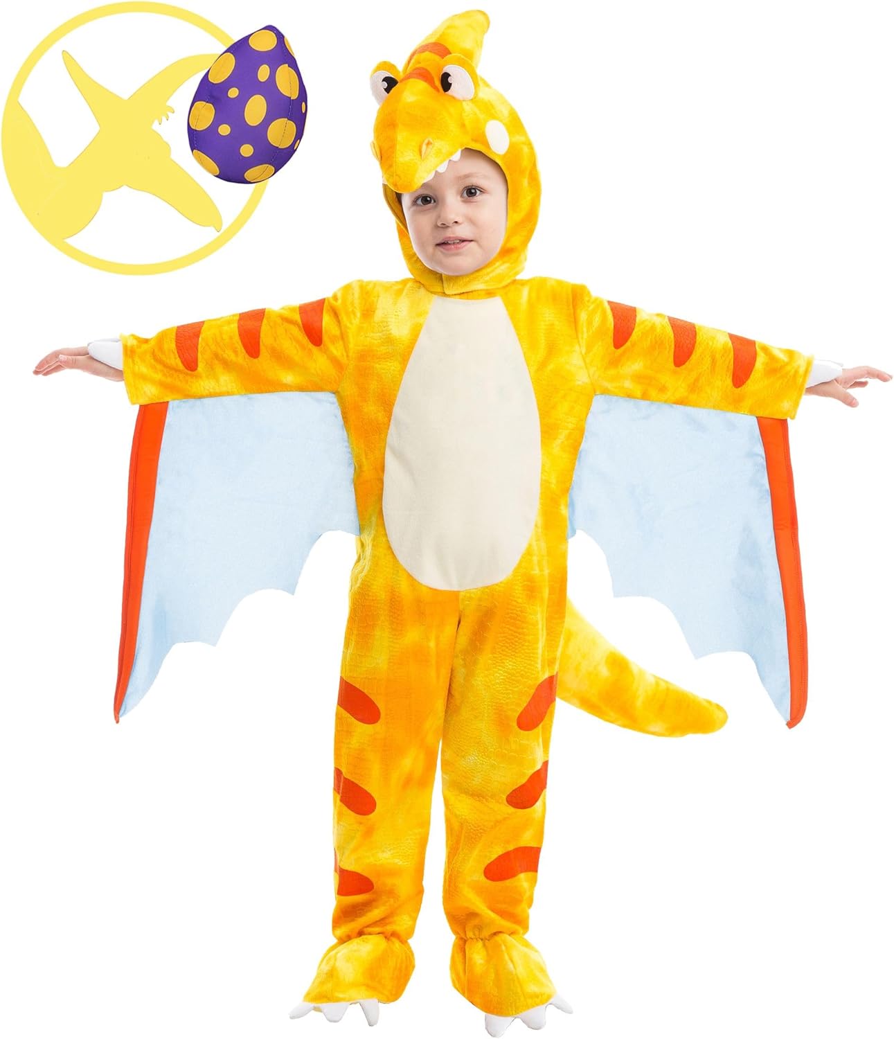 Spooktacular Creations Halloween Baby Pterodactyl Costume Toddler, Dinosaur Costume Kids with Wings for Halloween Party
