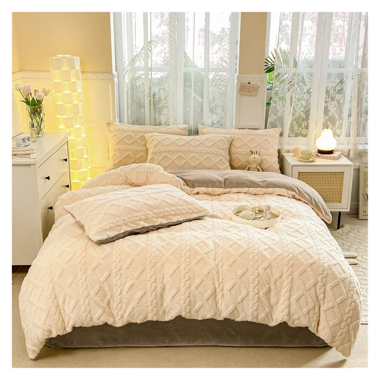 Housse de couette chaude en microfibre pour passer un hiver cocooning au lit