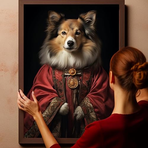 Miniatura 881 de Thuan Chow Chow Retrato de mascota con disfraz real de perro en un disfraz retrato de perro con vestimenta Retrato medieval de mascota retrato
