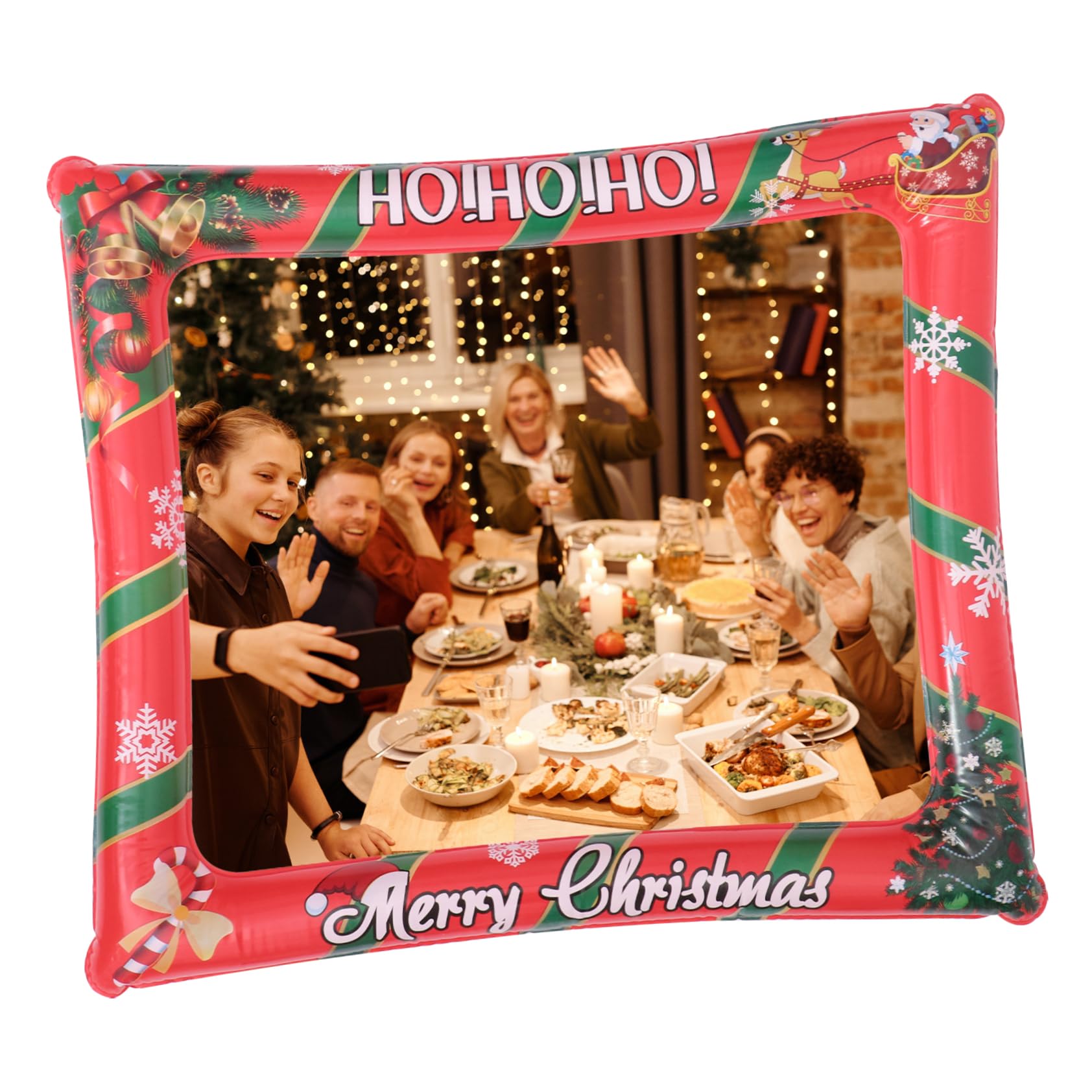 4 Stück Requisiten für Weihnachtsfotos Partydekoration für das Neue Jahr Weihnachtsfotografie Requisite weihnachtsdeko aufblasbarer fotorahmen Requisiten fotografieren das Haustier