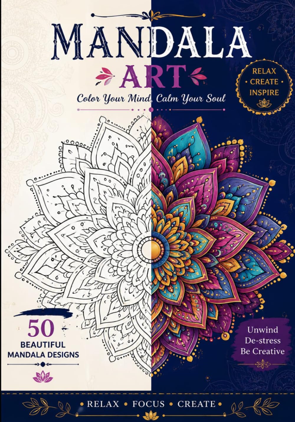 Mandala Art for Relax with 82 pages