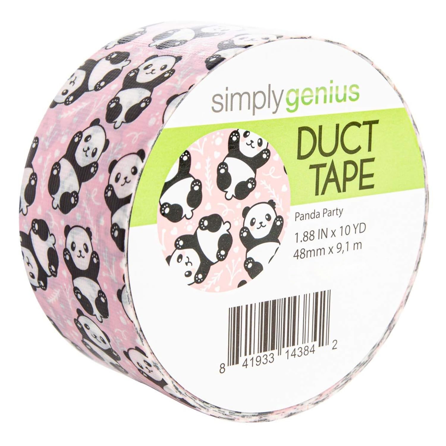Sponsored Ad - Simply Genius Art & Craft Colored Duct Tape - 1.88 in x 10 yd Panda Party - Waterproof & Strong Decorative Tape for DIY Projects - Vibrant Colors & Patterns