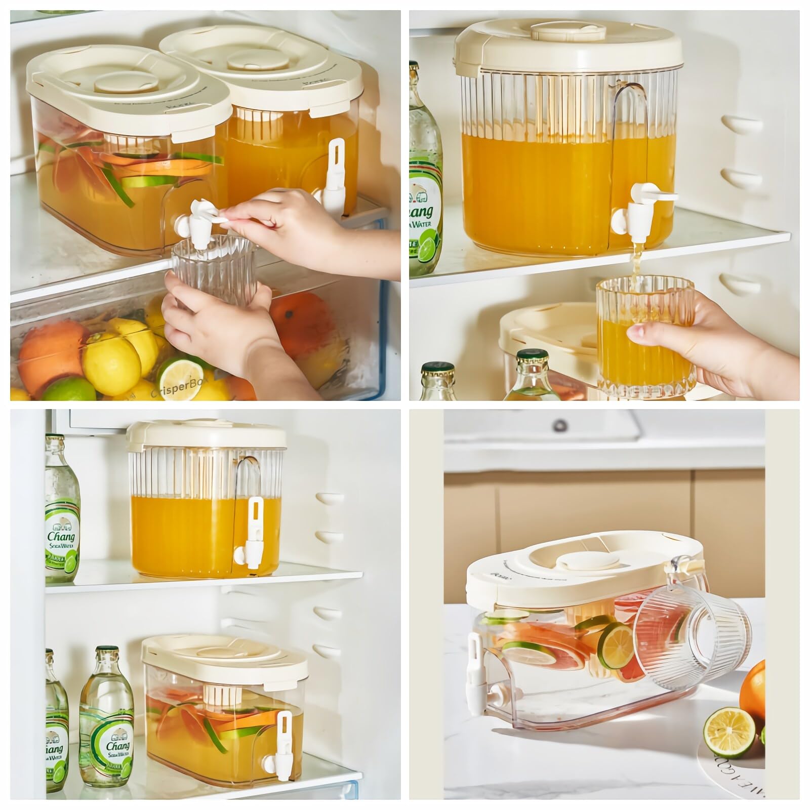 Amazon | ドリンクディスペンサー 冷水筒蛇口付き4L 大容量冷水ポット