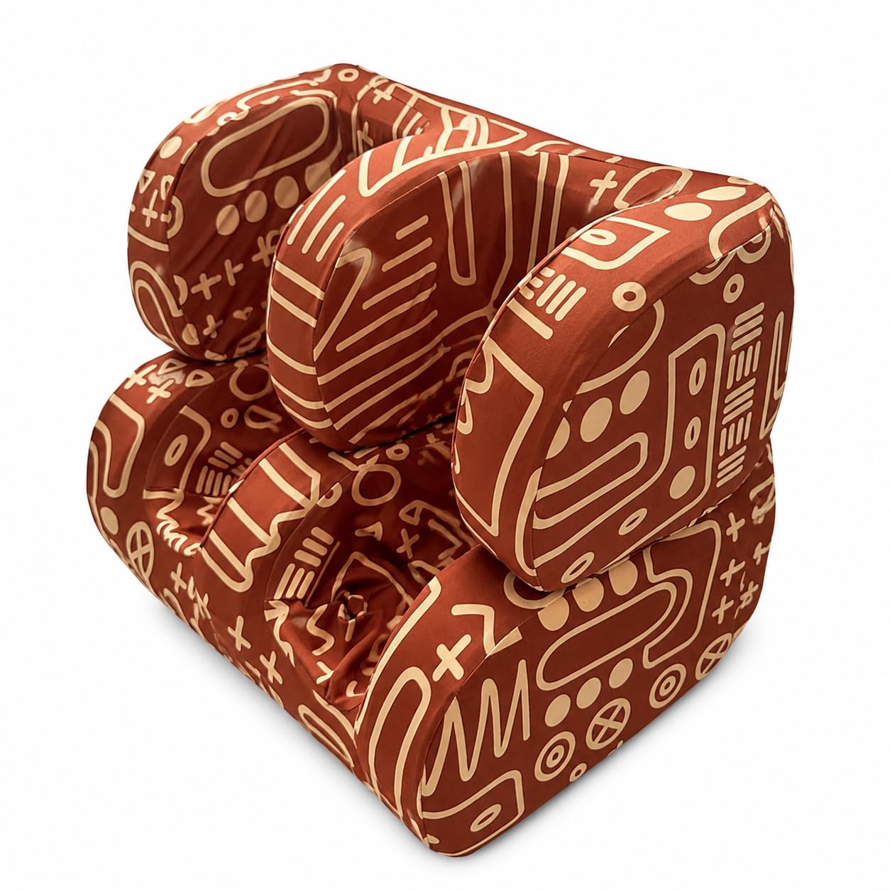 Funda Elástica para Sillón Masaje de color Marrón Estampado Hielo