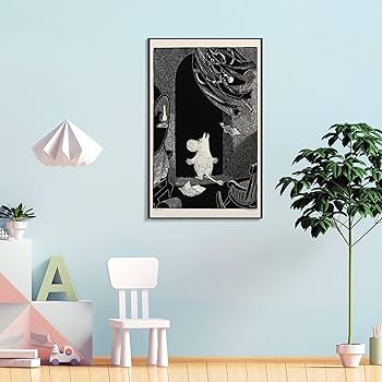 アートポスター トーベ・ヤンソン ミュージアムポスター Amazon.co.jp: MKAN ムトポスターイラストアートトーベヤンソン