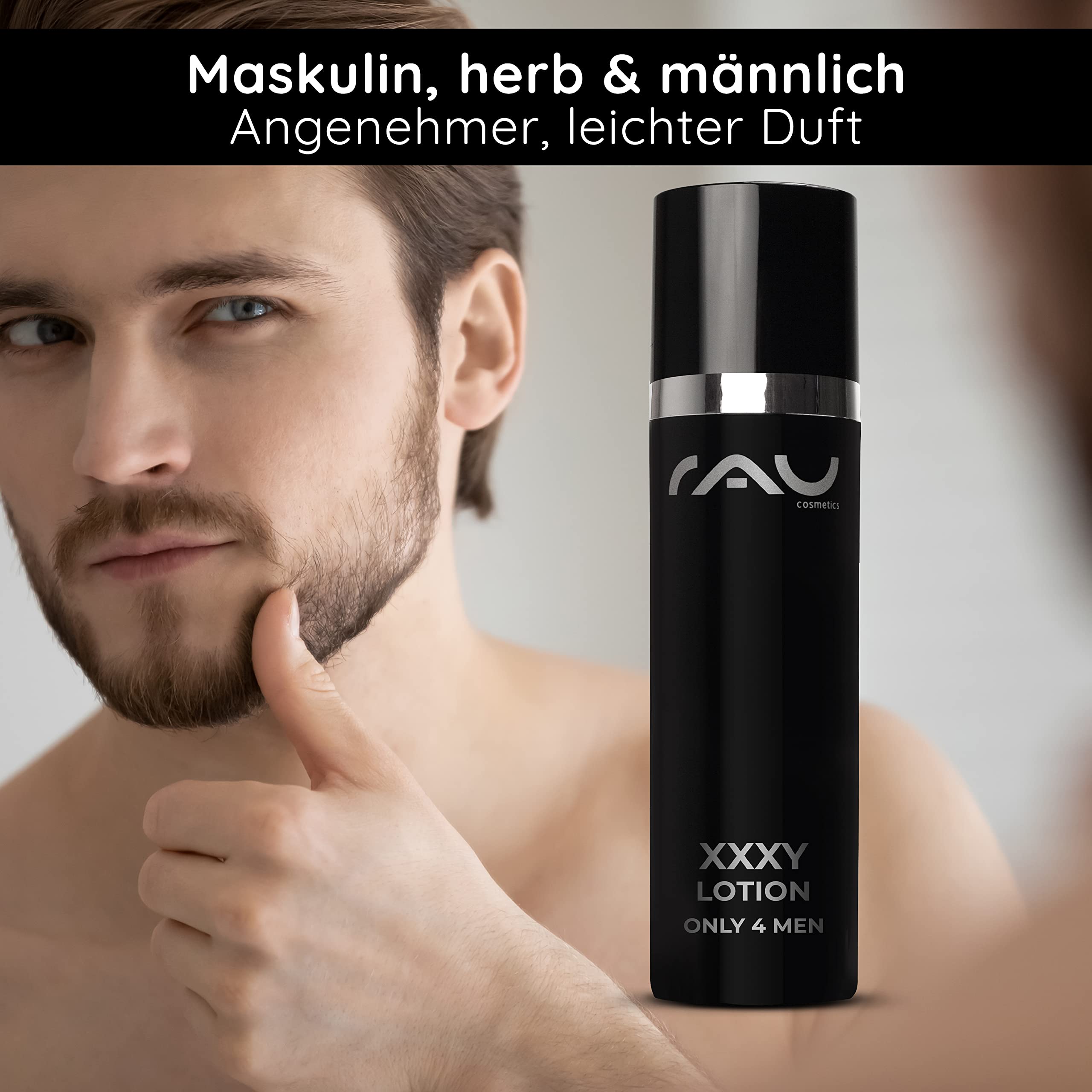 RAU Cosmetics Männer Gesichtscreme Anti-Aging 50 ml - Intensive Feuchtigkeitspflege mit Urea, Panthenol & Bisabolol - Aftershave Creme für trockene & reife Männerhaut - Made in Germany