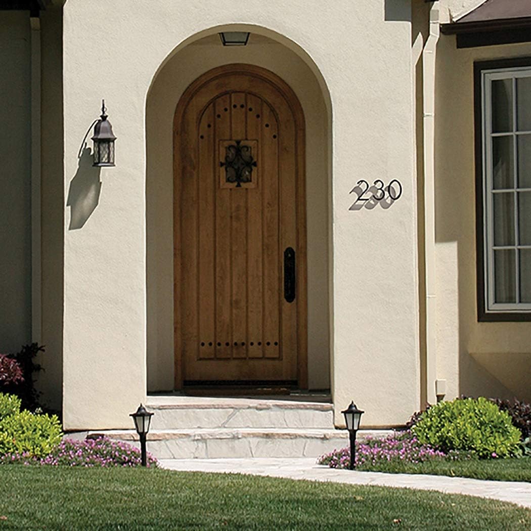 Brass Modern House Number 9, 5.5" x 8.25"