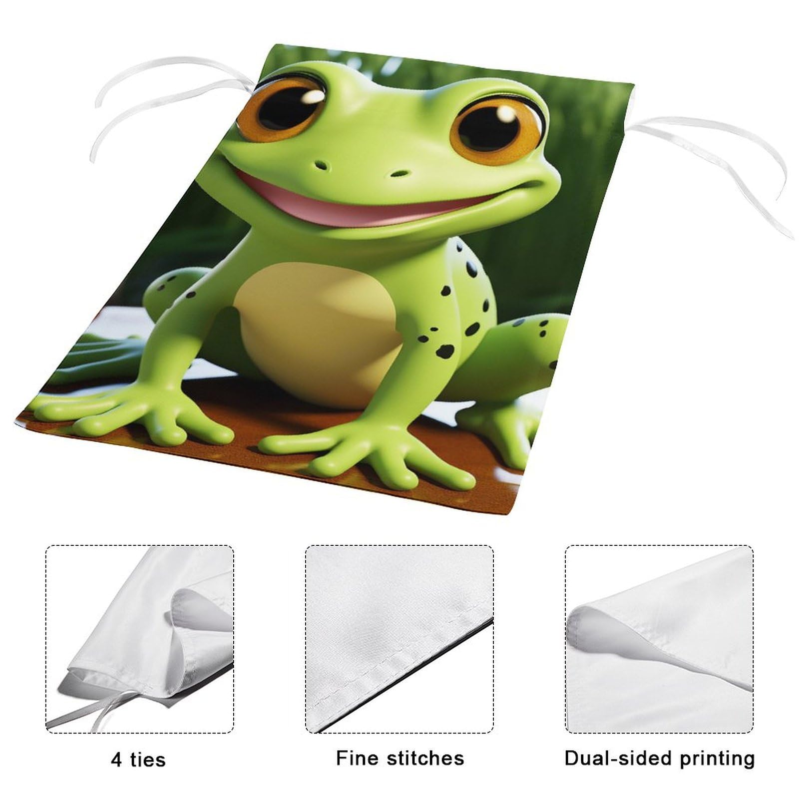DLZDN Gartenflagge „Frühling-Sommer-Frosch“ – Doppelseitig, 30,5 X 45,7 Cm, Jute-Look Für Terrasse & Garten!
