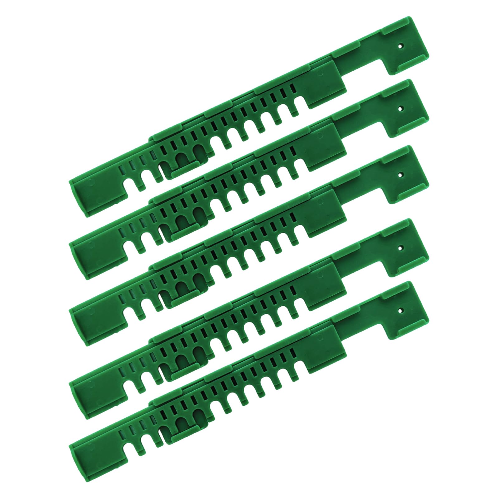 fexxkg Apiary Entrance Reducer Accessory 19 x 3 cm Green Polymer 5 Pack, Slotted Entry Control Panel for Orderly Colony Access