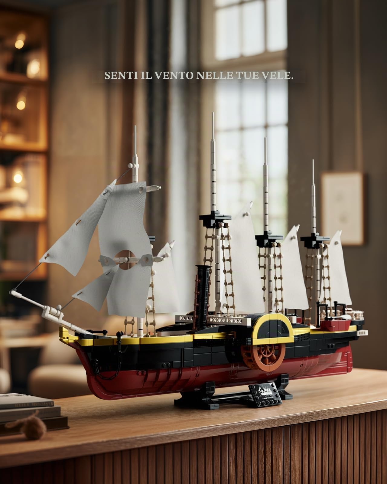 Nifeliz Kit di Costruzione della Nave a Vapore Great Western per Adulti, Modello da Esporre e Collezionare, Regalo per Appassionati di Navi (1.948 Pezzi, NF10346)