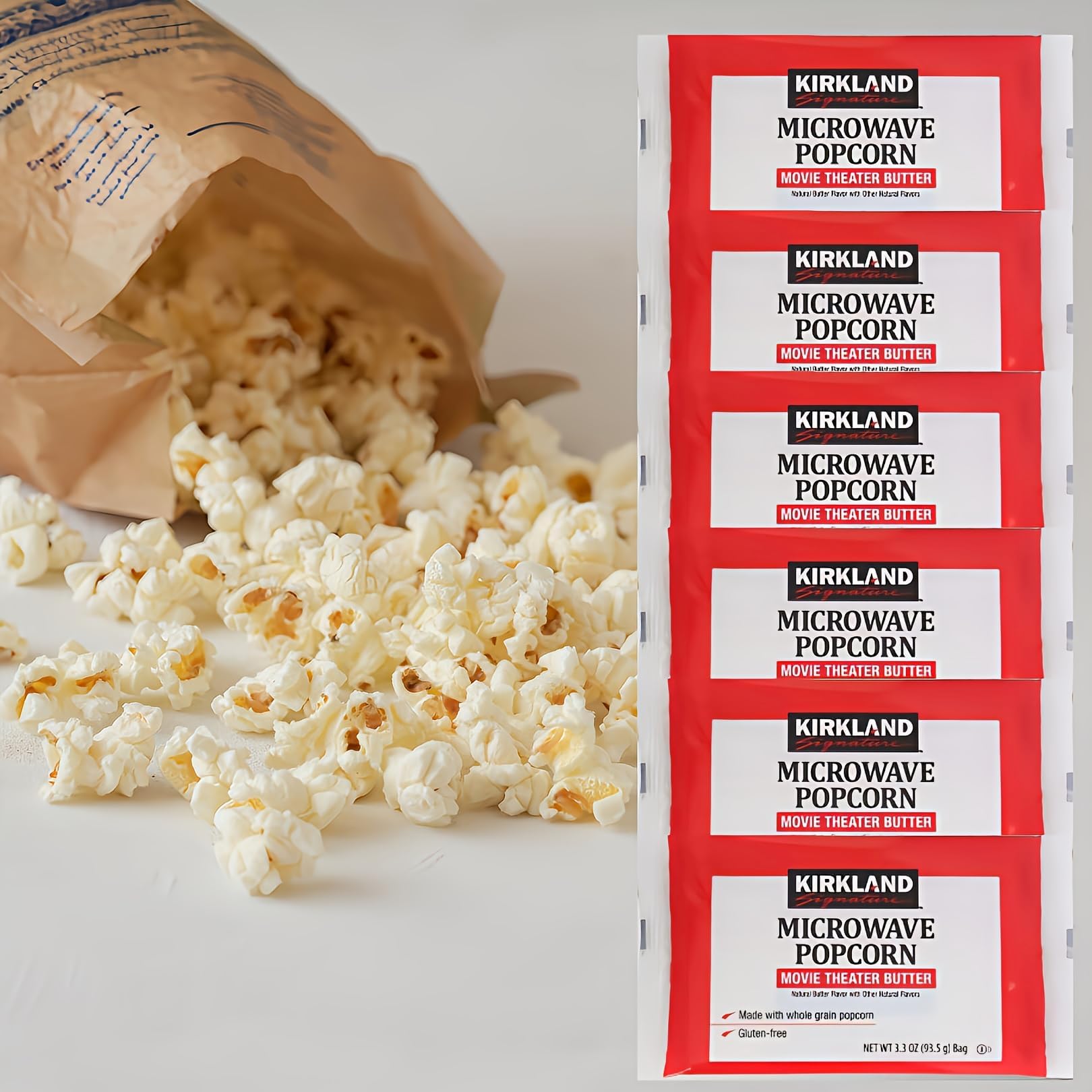 Amazon.co.jp カークランド バター MICROWAVE ポップコーン おやつ 管理栄養士考案レシピ・作り方イラストガイド付き