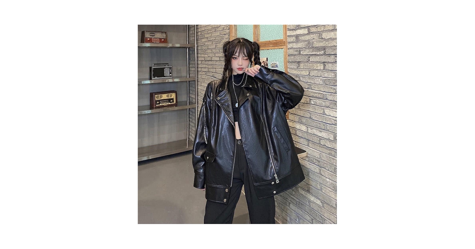 Amazon.co.jp: Japanese Fashion Women Loose Leather