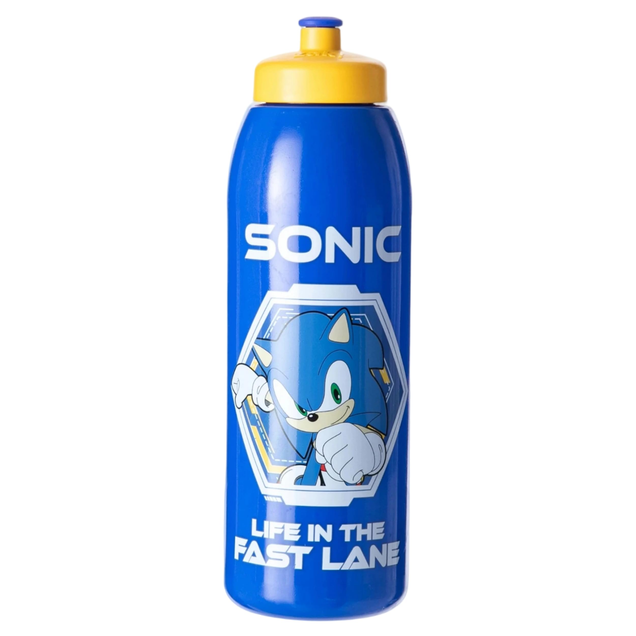 Sonic the Hedgehog Kids Water Bottle 900ml, Sports Drinks Bottle with Pull Top Spout, Wide Mouth Screw Top for Easy Cleaning, Food-Grade Plastic School Bottle โ image 1