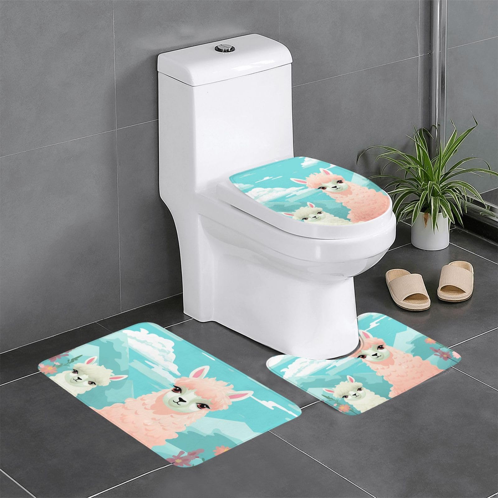 Tapis de toilette alpaga pour éviter le sol froid de la douche et chambre