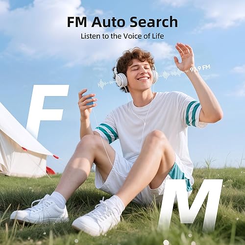 Miniatura 5 de AGPTEK Reproductor MP3 con clip de 64 GB con Bluetooth, A53PL reproductor de música portátil con radio FM, barajar, no necesita teléfono, para