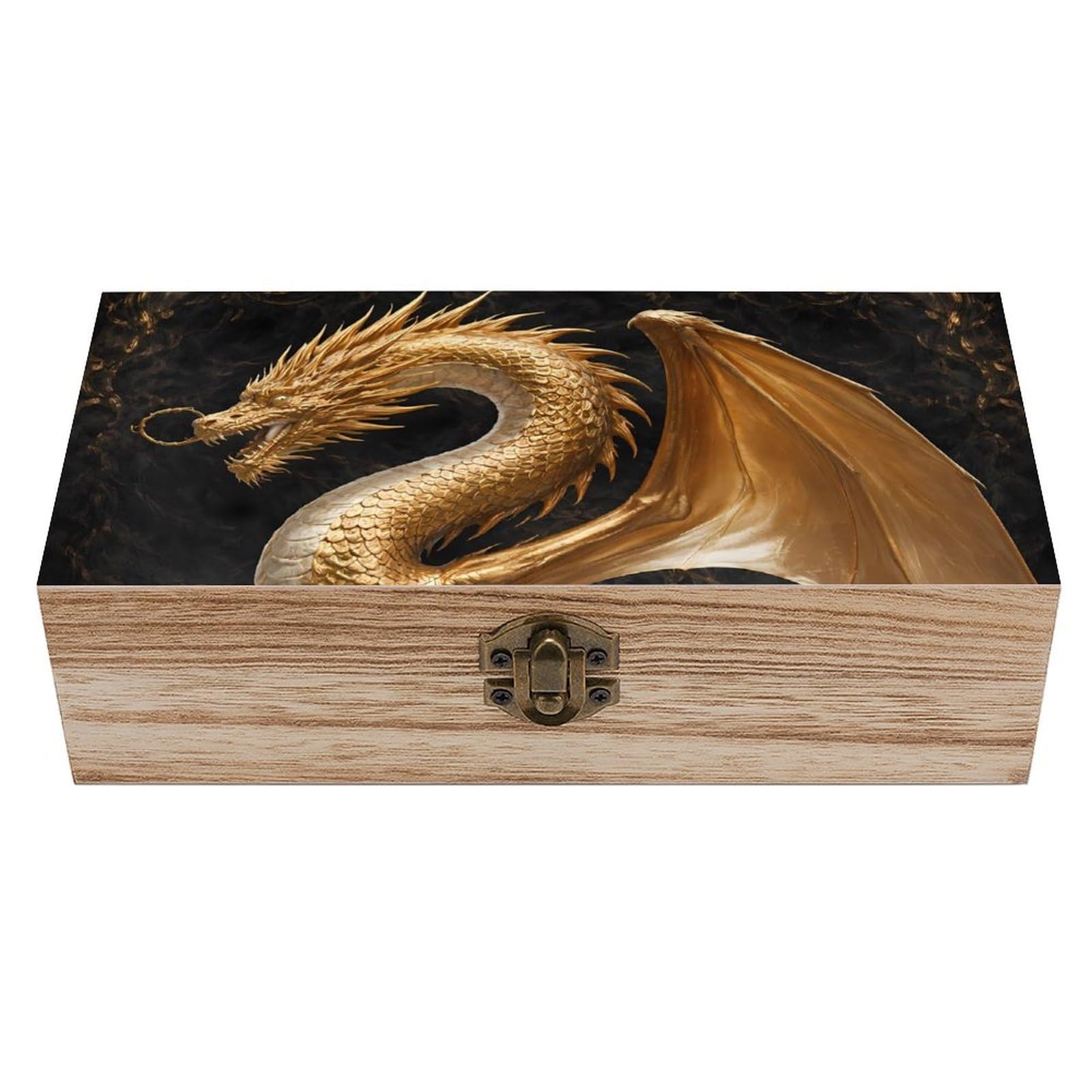 HLBSDM Cool Dragon King Wooden Storage Box