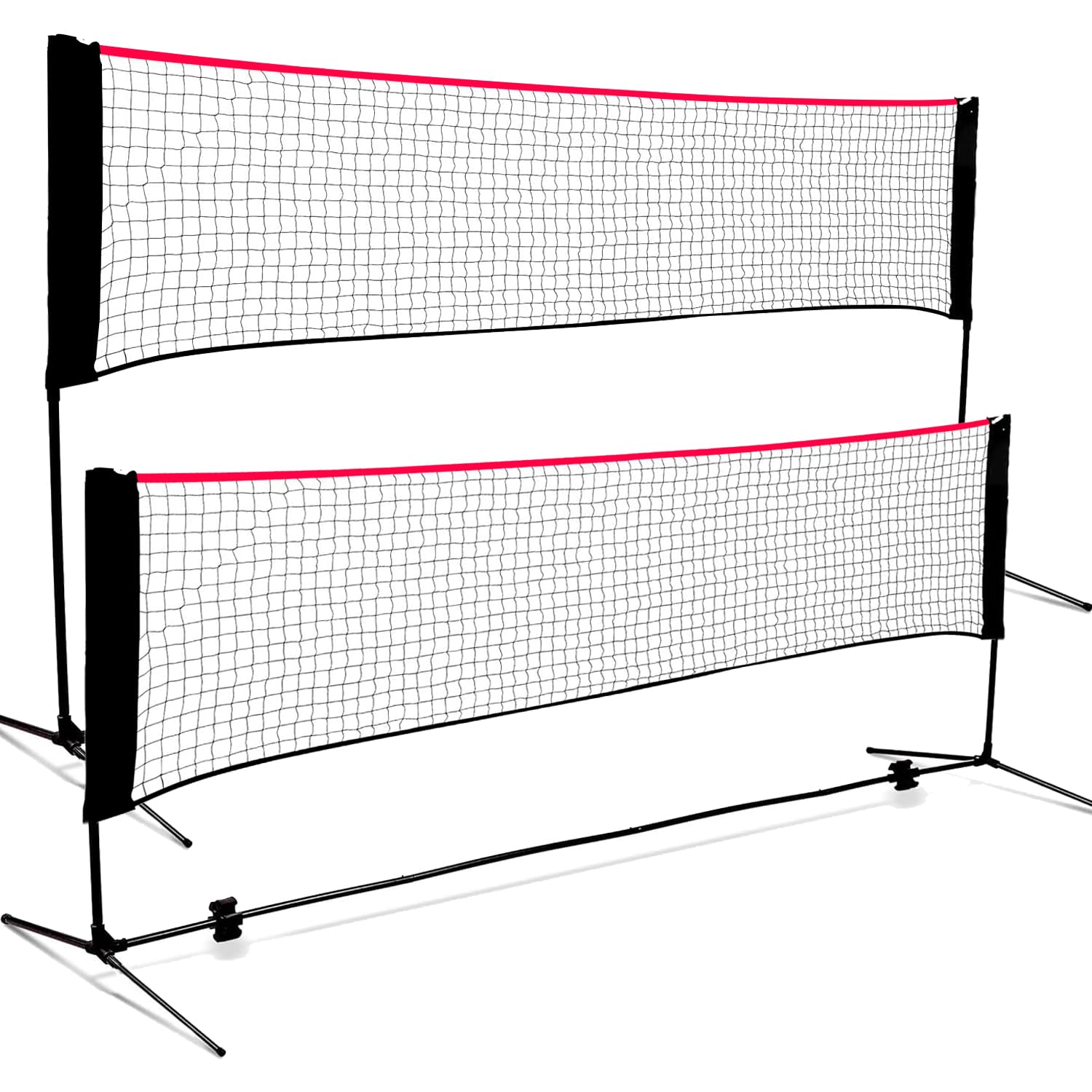 Hacer 3.1M Badminton Net with Foldable Stand Poles & Carry Bag for Outdoor Indoor Backyard School Beach Garden Volleyball and Tennis