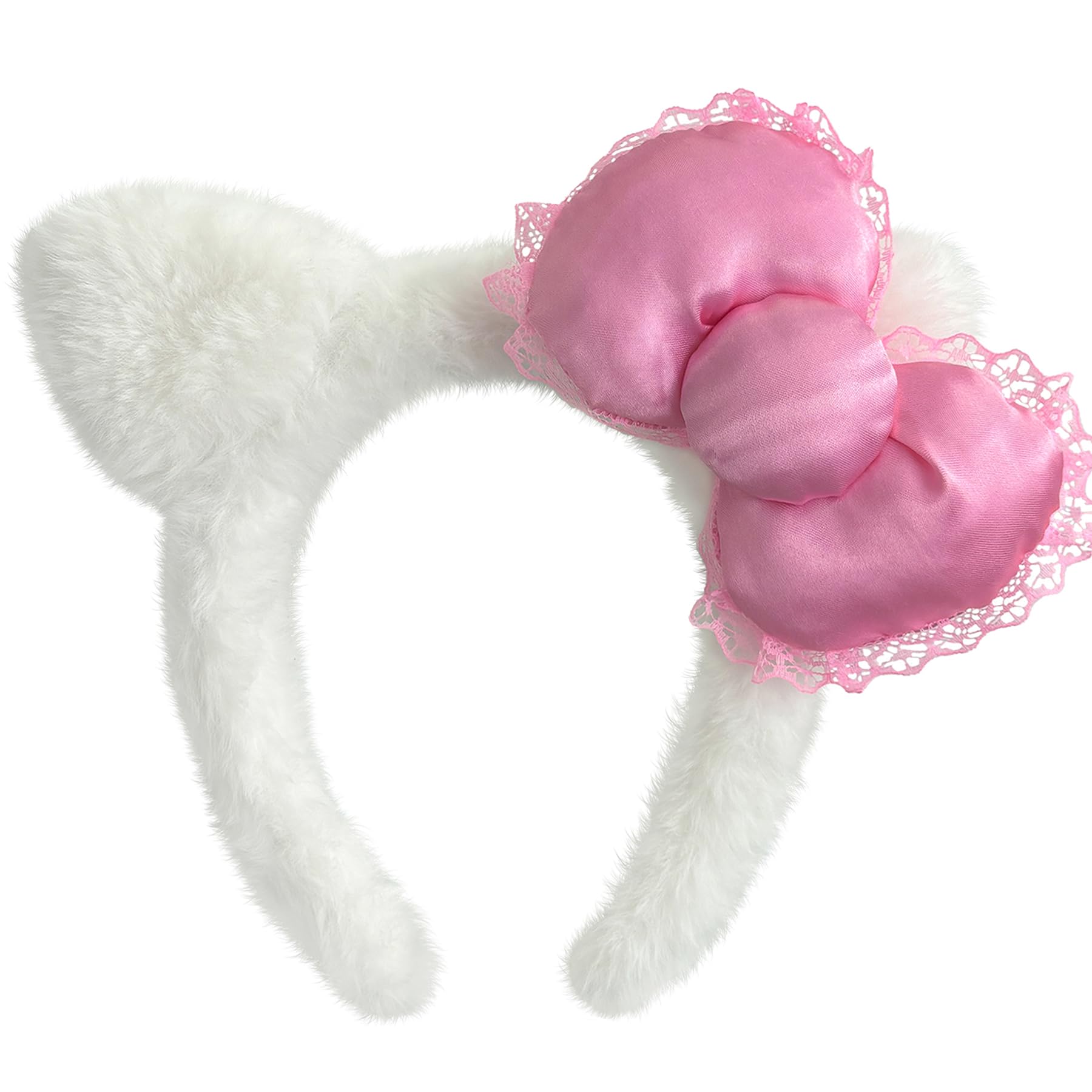 Amazon.com : Kobataro Kitty Ears Headband Bow White Cat Ear  display picture 1