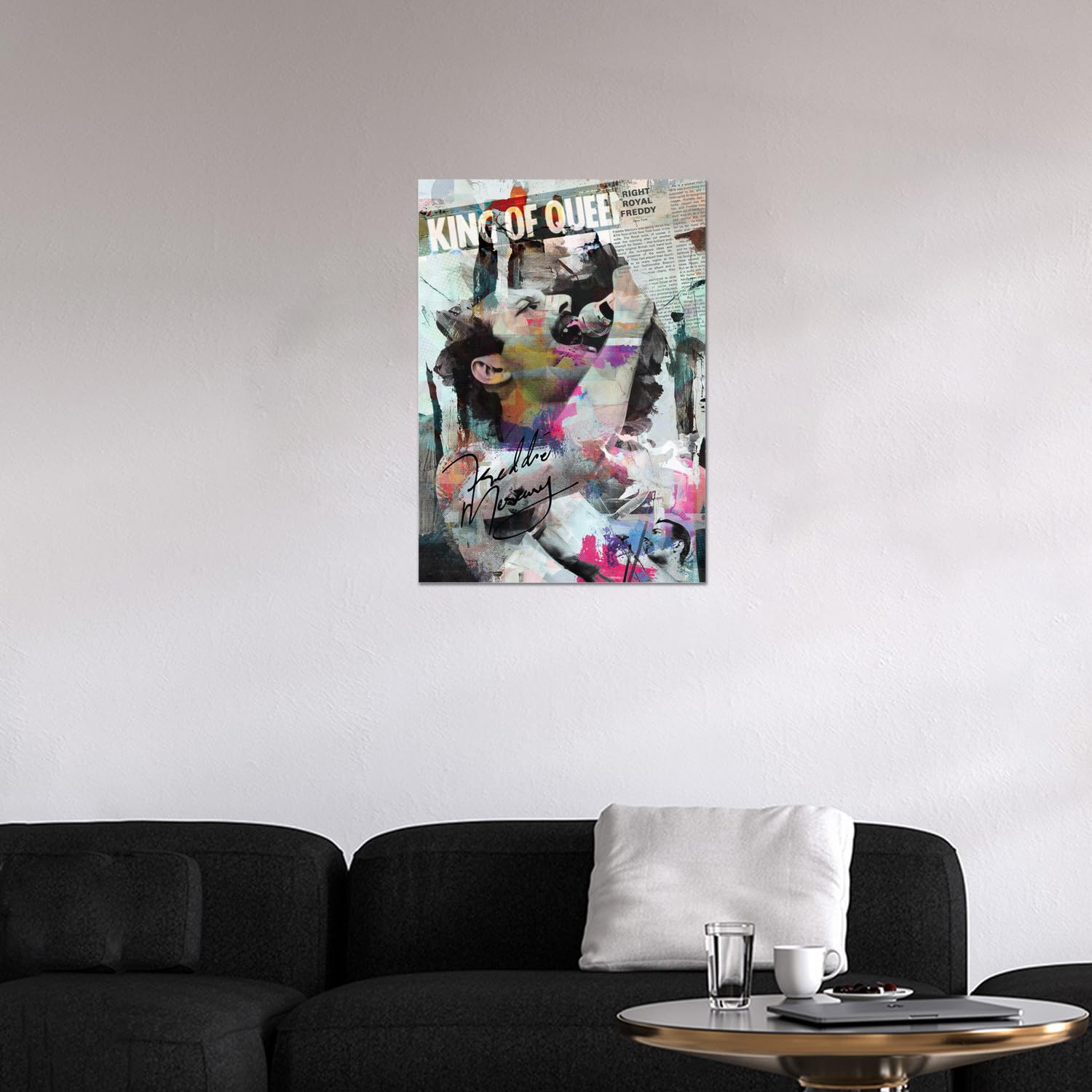 Toile Mike Tyson 70x100cm Sur Verre Acrylique - Prête à Accrocher, Impression Haute Qualité