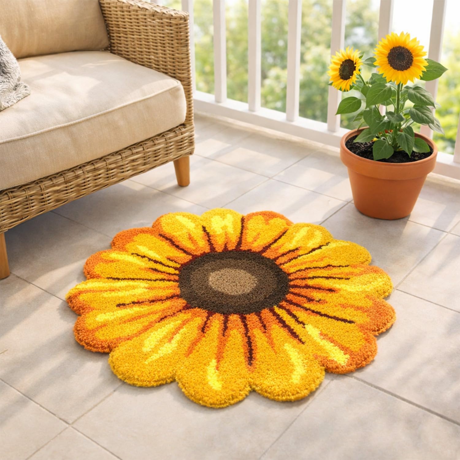 Tapis de bain à fleurs jaunes pour salle de bain, tapis de sol antidérapant et lavable en microfibre pour salon, maison, séchage rapide