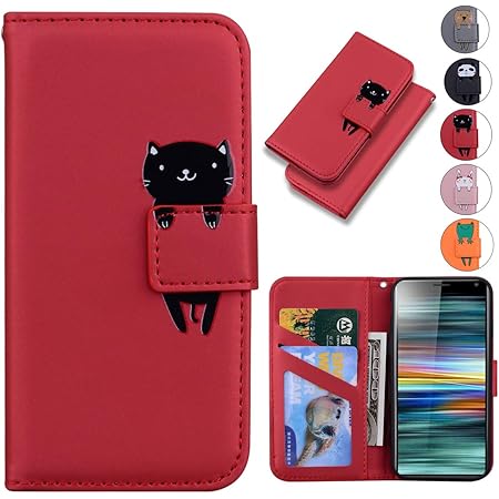 Amazon Co Jp Xperia 8 Sov42 So 02m ケース手帳型かわいい動物 猫 Sony エクスペリア 8 スマホケース携帯ケースカバー可愛い 財布型 女性 人気 手作り 高級puレザー革 スタンド機能 カード収納 耐衝撃 赤 猫 家電 カメラ