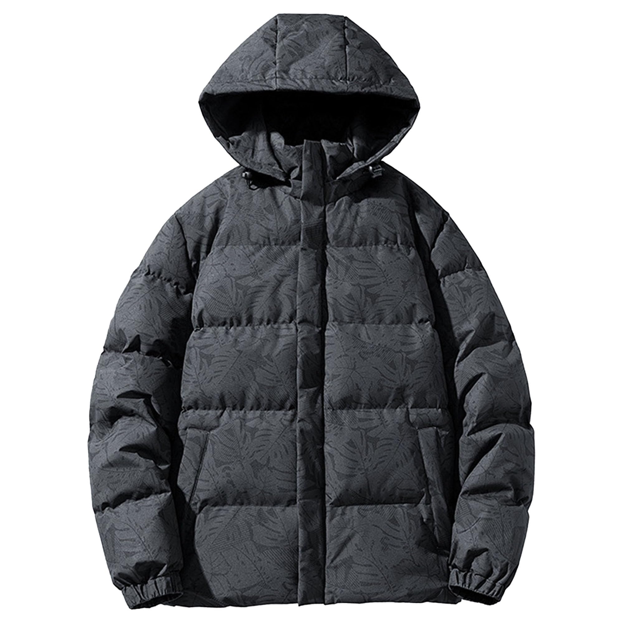 ZDJSWJ Chaqueta acolchada para hombre engrosada chaqueta cortaviento invierno Parker Down Jacket Ropa de esquí con capucha engrosada y ligera