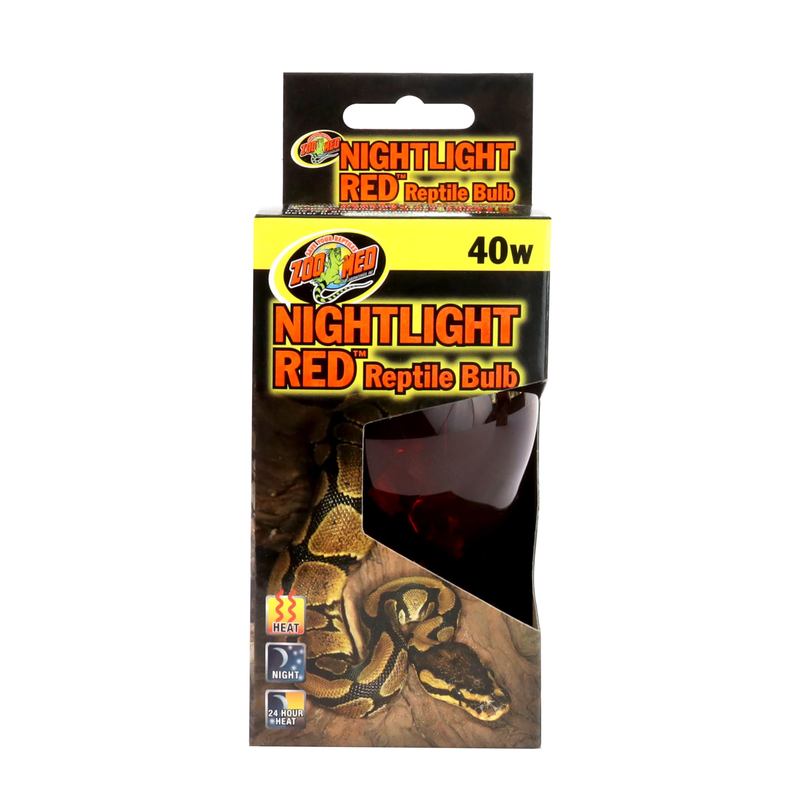 Zoo Med NR-25 Nightlight Reptile Bulb, 40 Watt, Red