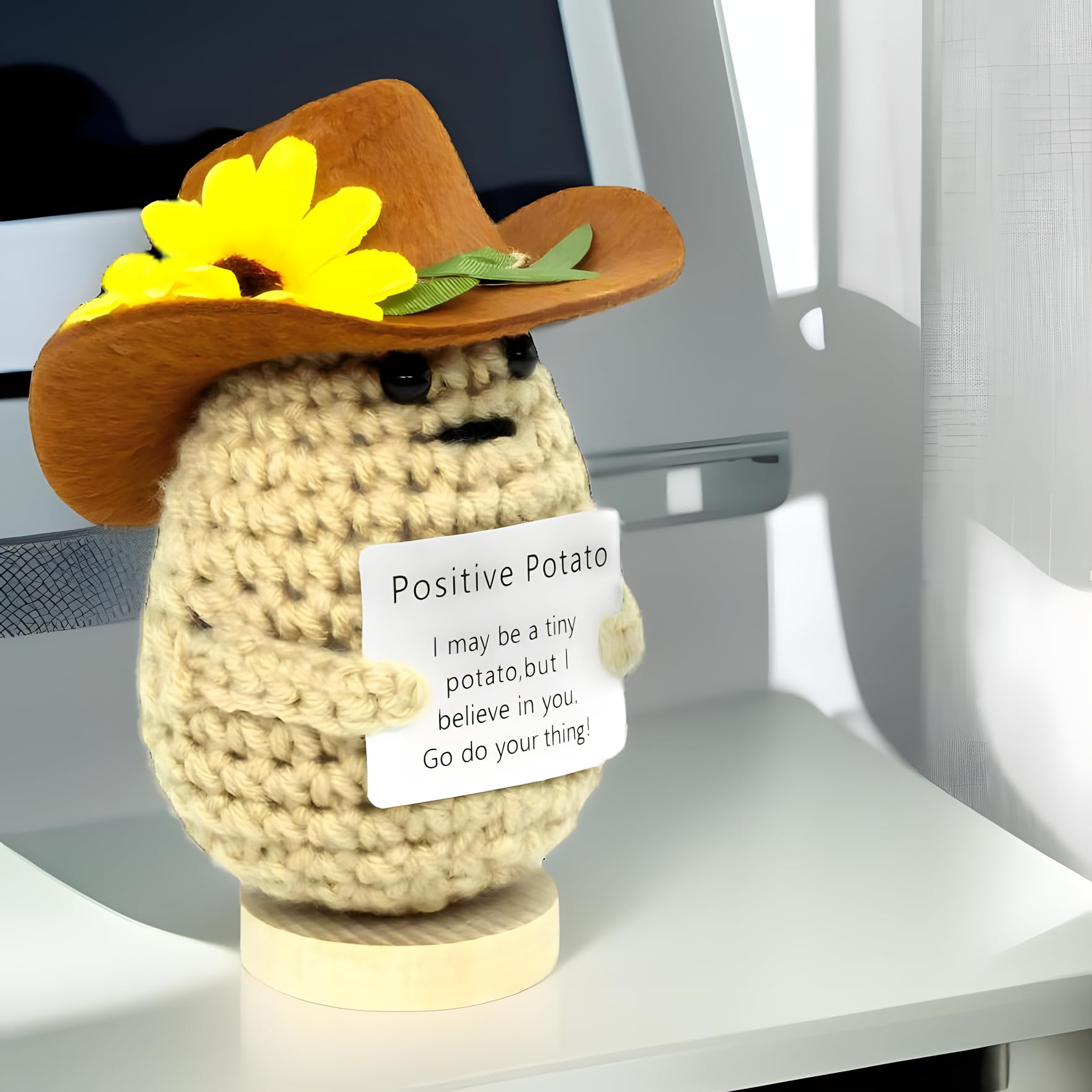 Amazon.com: YiLUAN Mini Funny Positive Potato with Stand,Emotion