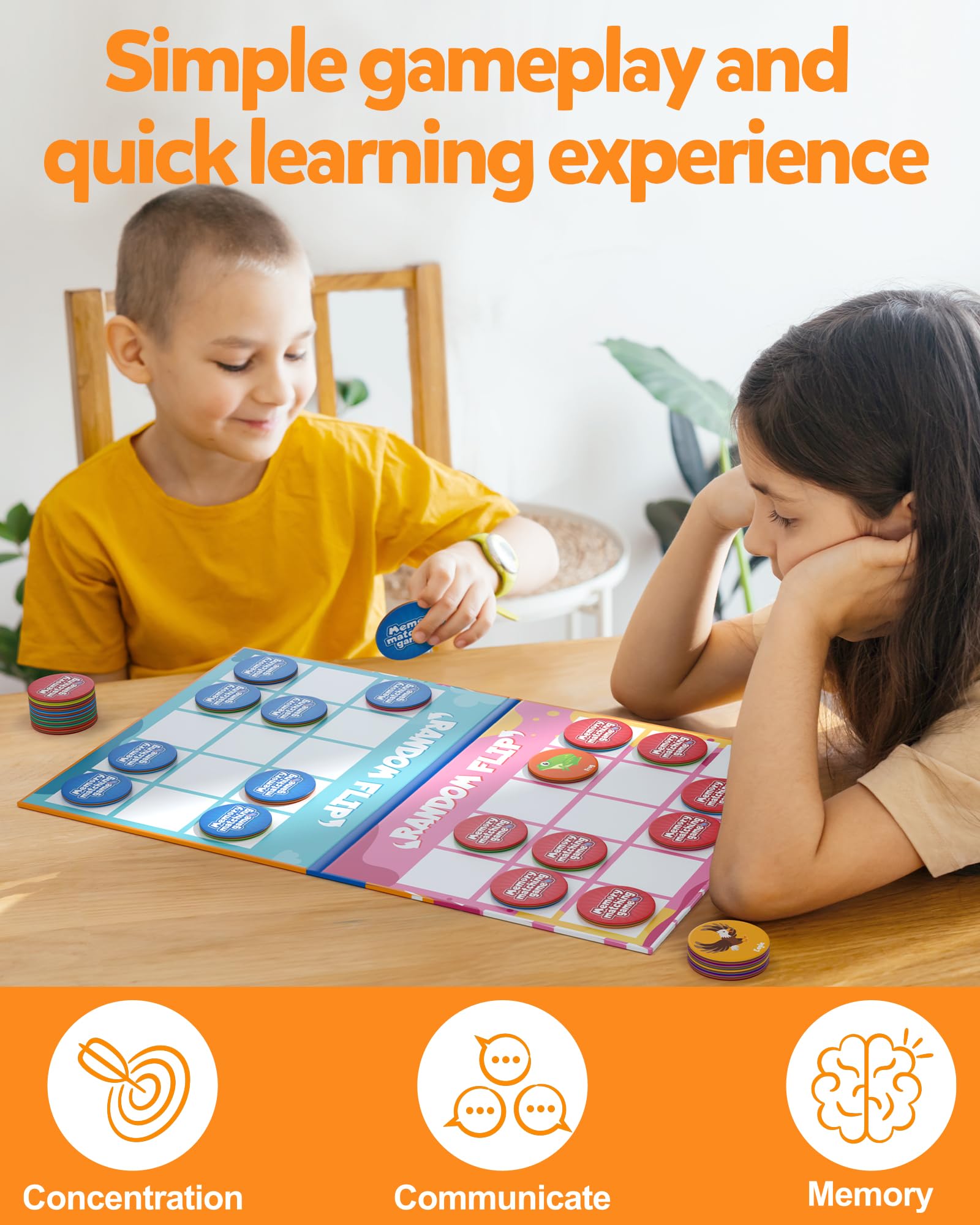 Coogam Gioco di bingo alfabeto, ABC Matching Board per l'apprendimento, Attività di riconoscimento dei modelli di colore, Giocattolo regalo per bambini prematuri per bambini in età prescolare 3-4-5