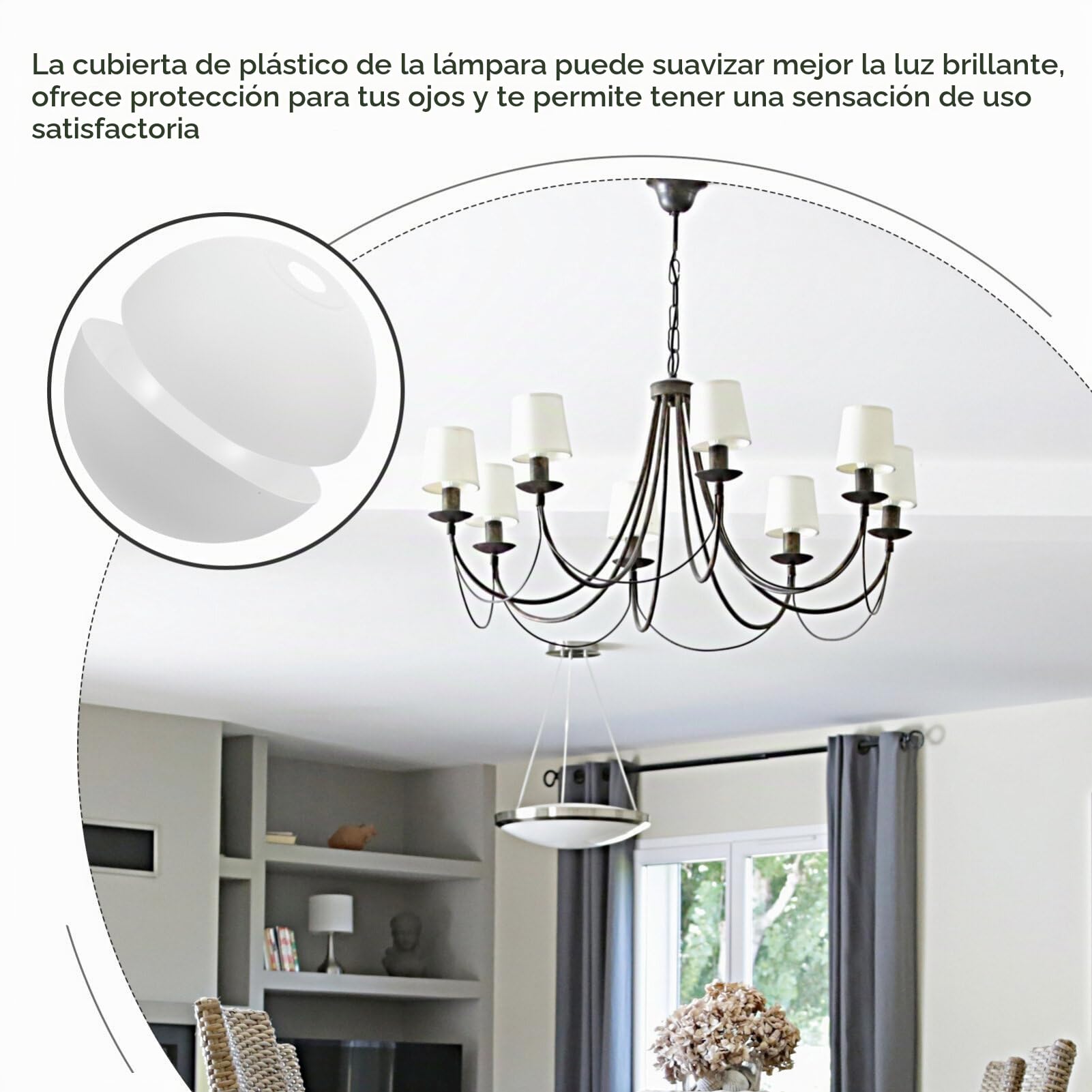 Pantallas De Lámpara De Plástico Para Techo Y Pared 2 Piezas Diseño Simple Y Ligero Protección Ocular Fácil Instalación Decoración Moderna Para Iluminación Interior