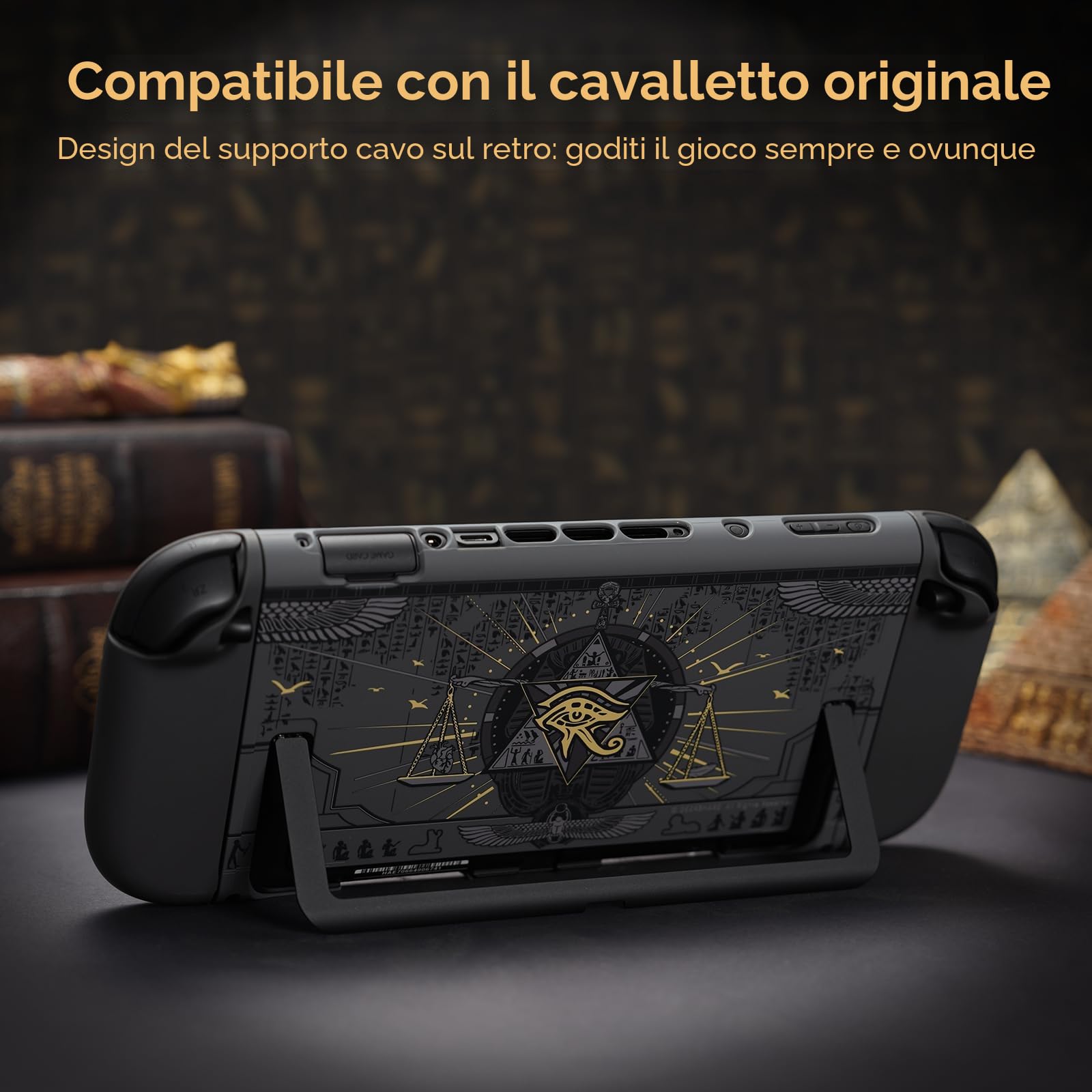GeekShare Custodia protettiva compatibile con Switch 2, cover rigida in PC sottile agganciabile progettata per console di gioco Switch 2 e controller JC Handle - Mystic Kingdom