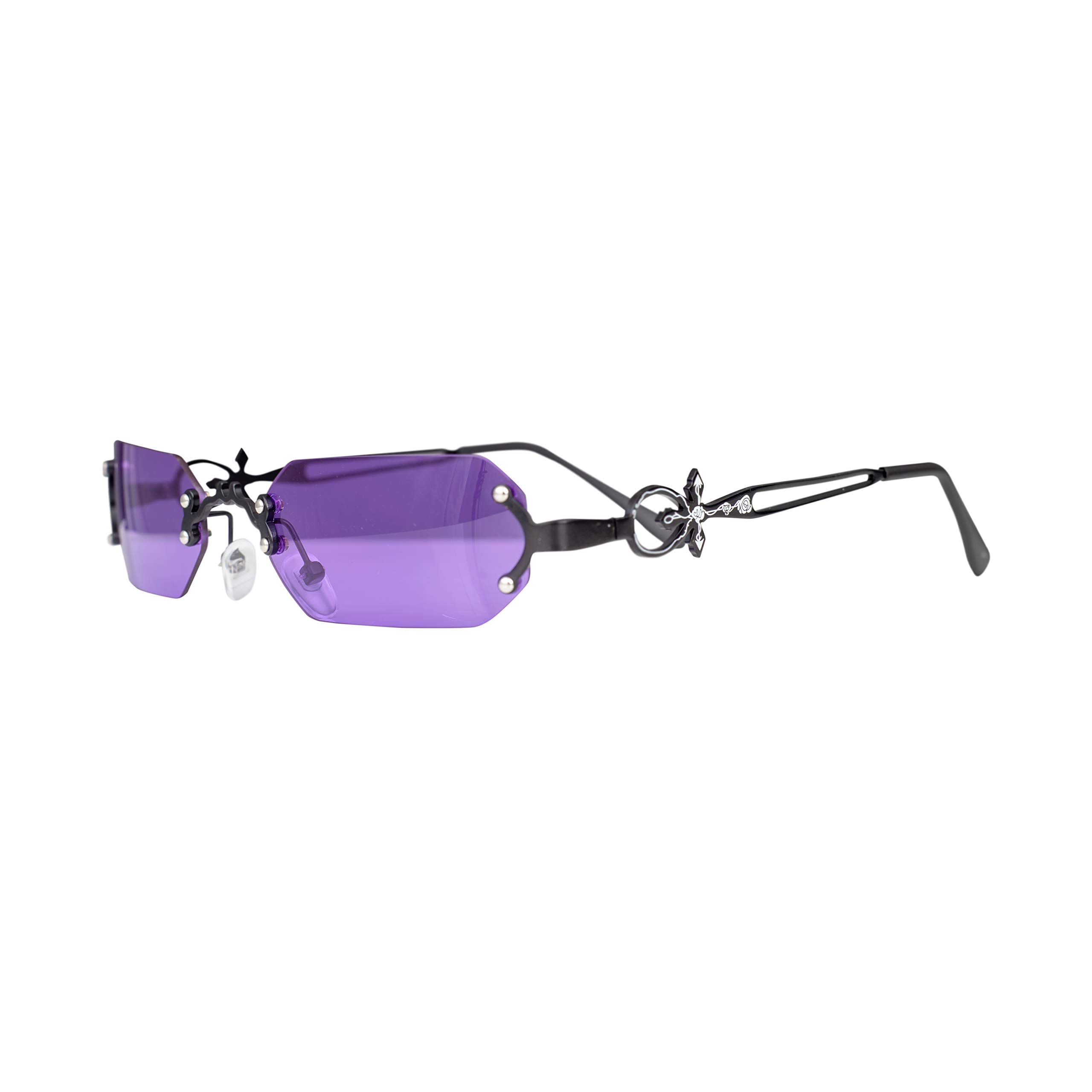 Costume Agent Adult Sunglasses Halloween Accessory Gothic Vampire Glasses (Purple)
