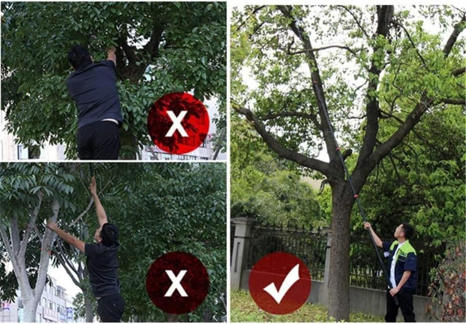 Seghe ad asta telescopica 6M/20FT Potatori professionali for alberi Sega da potatura allungabile Giardinaggio Paesaggistica Ramo Sega Troncarami Strumenti (Size : 7.2m)