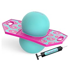 Flybar Pogo Trick Ball for Kids, Trick Bounce Board for Boys and Girls Ages 6+, Up to 160 lbs, Includes Pump, Easy to Carry Handle