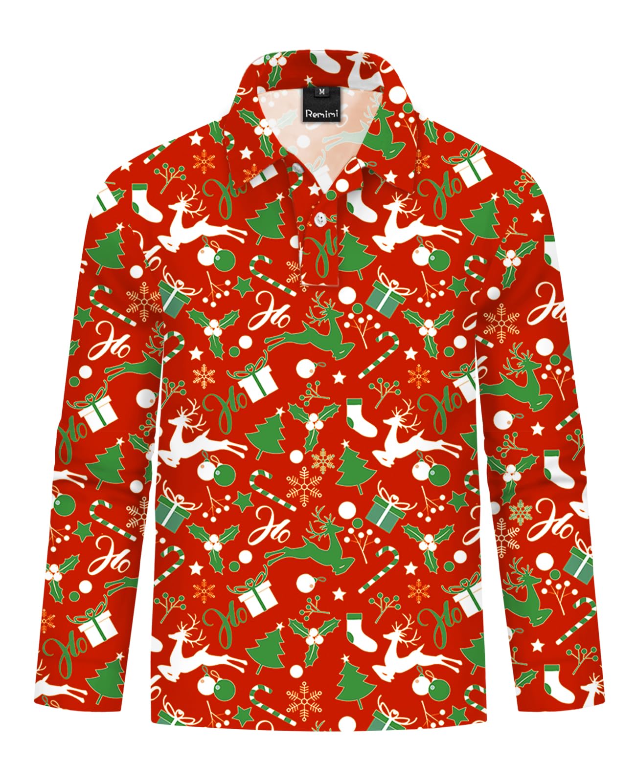 Remimi Kids Valentines Print Polo Shirt Mardi Gras Long Sleeve Collared Shirts 5-14 Years