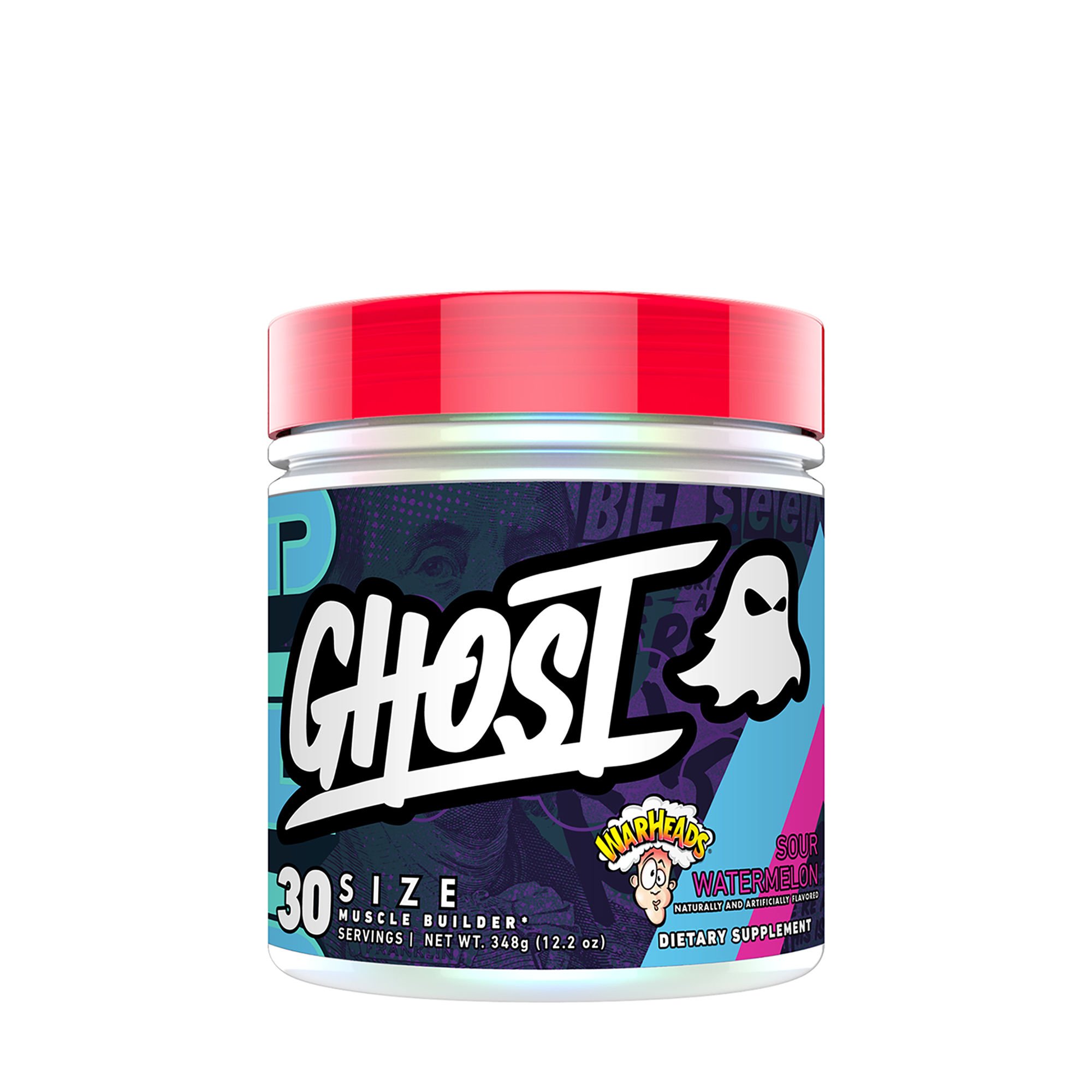 GHOST SIZE: WARHEADS Sour Watermelon (30 Serv) Muscle Builder - Fully Clinically Dosed Creatine HCl and Creatine Monohydra...