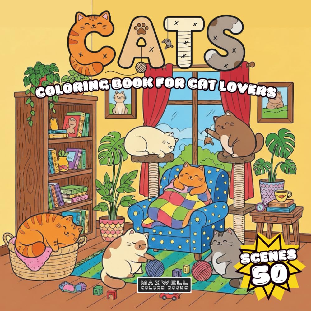 Cats: Coloring book for cat lovers