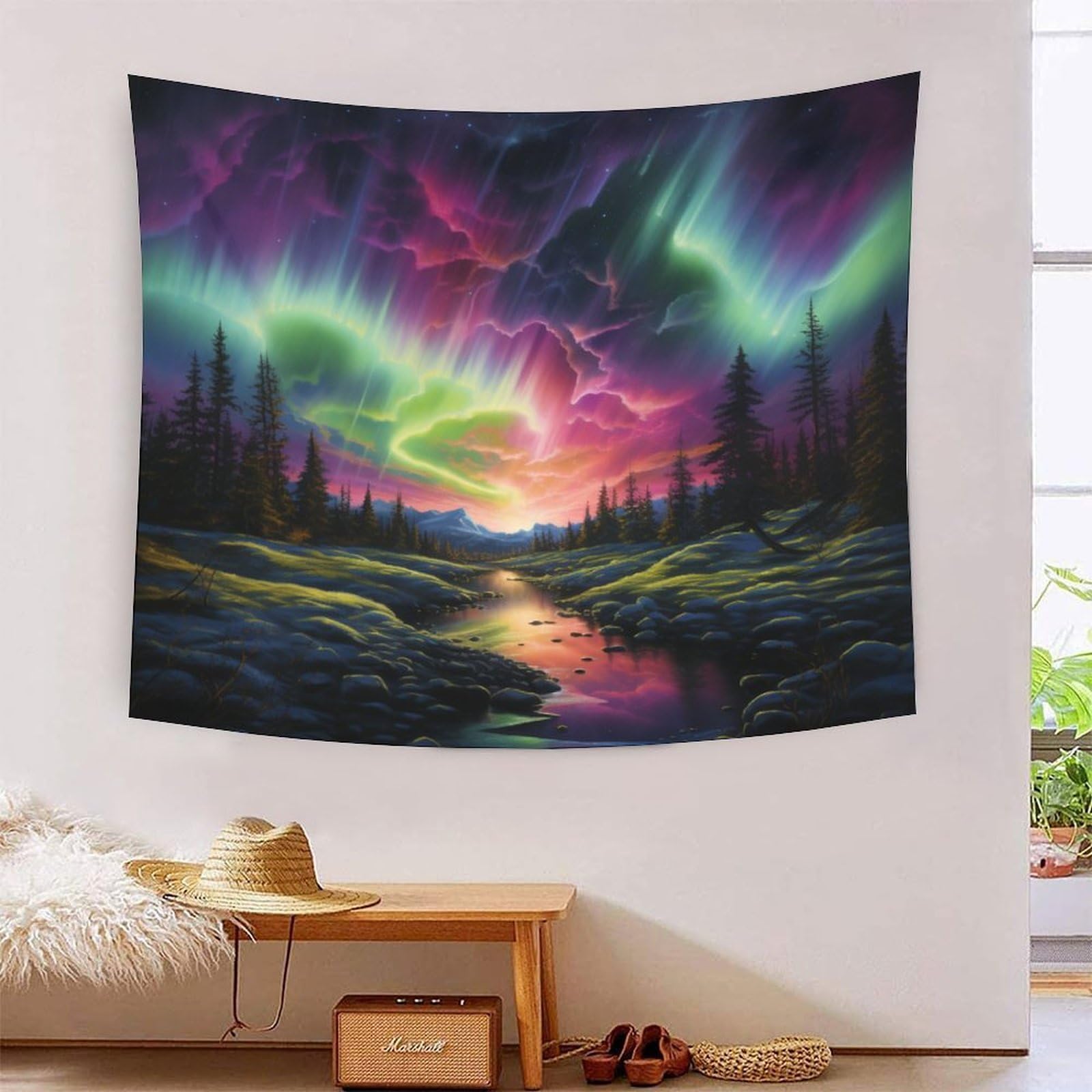 OFLAMIRUX Aurora Stampa 3D Arazzo Da Parete Poster Ornamento
