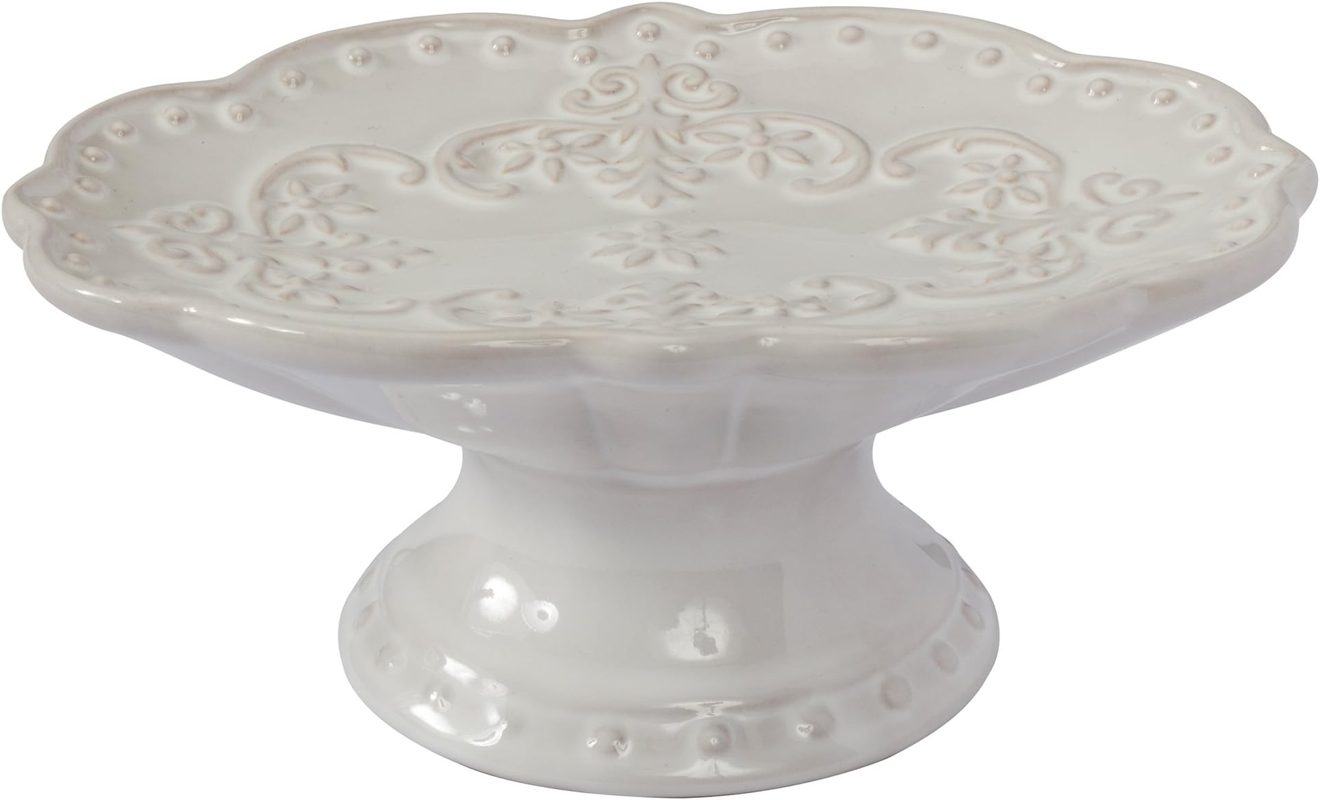 Creative Bath Products Ruffles Collection Soap Dish, White
